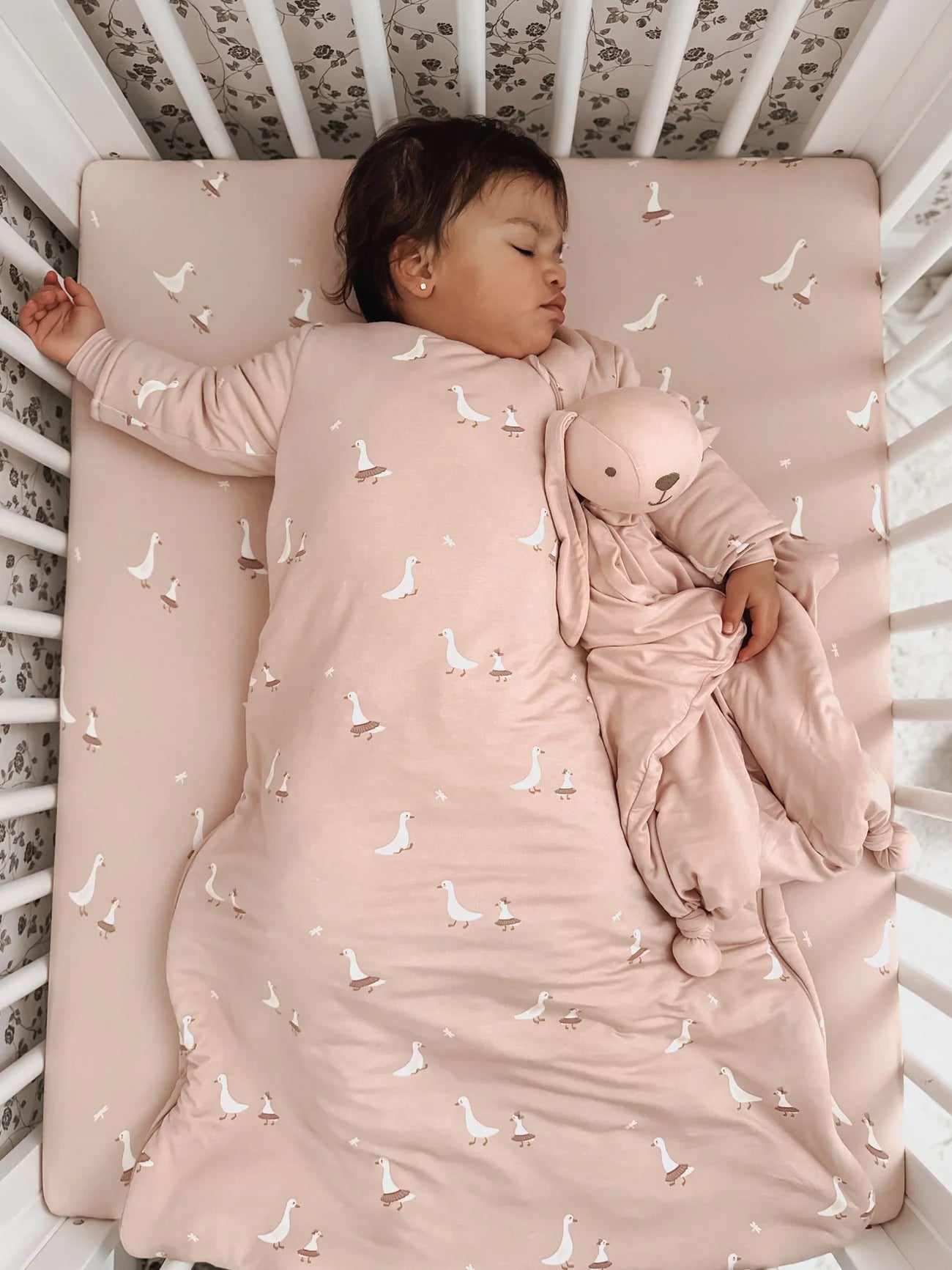 Long Sleeve Sleep Bag - Swans