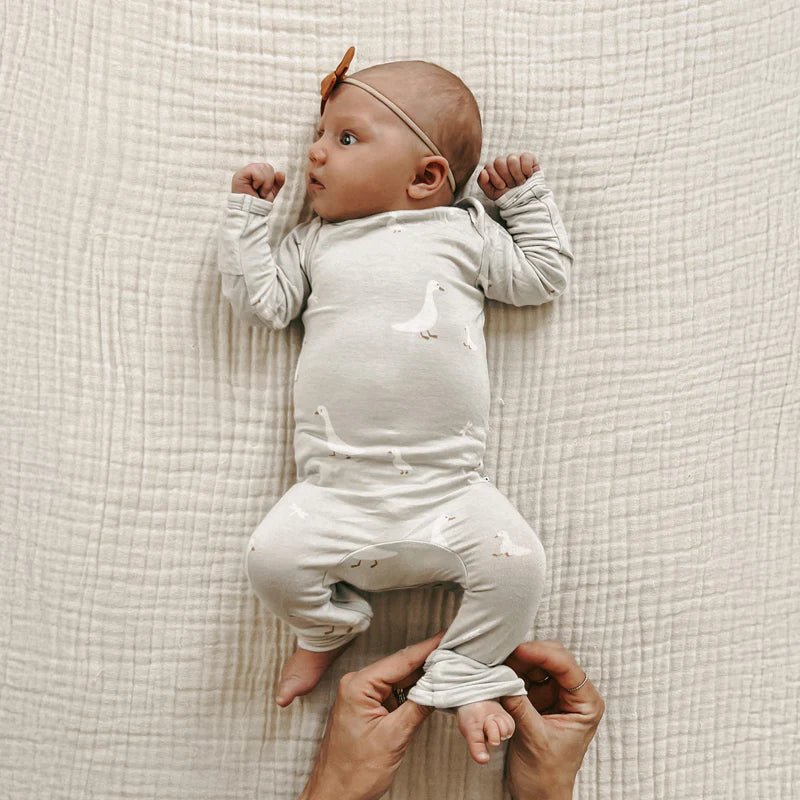 Dreamy Convertible Sleepsuit - Geese