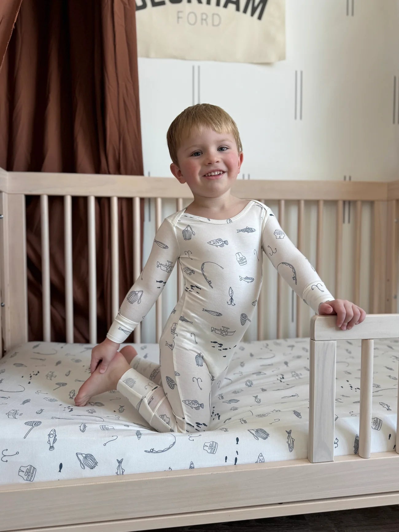 Dreamy Convertible Sleepsuit - High Sea