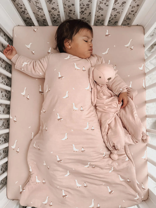 Long Sleeve Sleep Bag - Swans