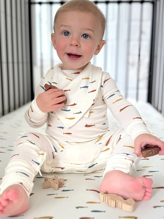 Dreamy Convertible Sleepsuit - Fish