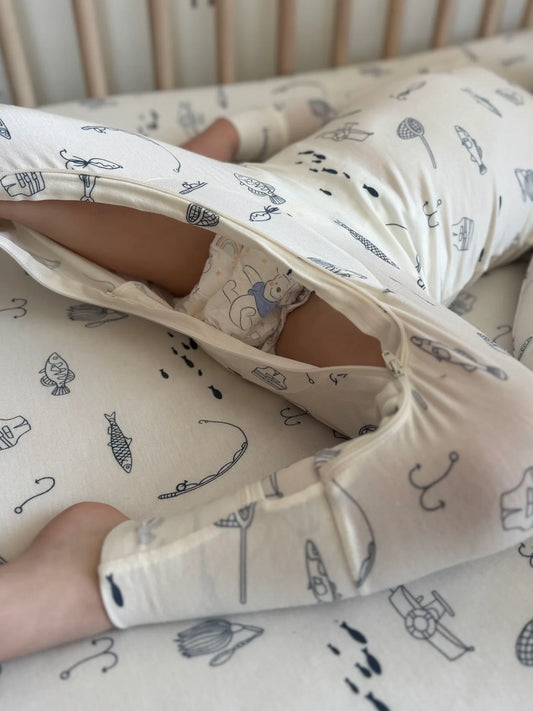 Dreamy Convertible Sleepsuit - High Sea