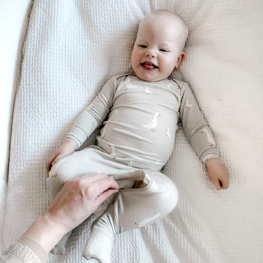 Dreamy Convertible Sleepsuit - Geese