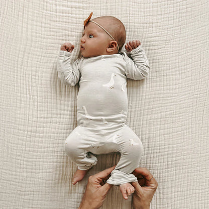 Dreamy Convertible Sleepsuit - Geese