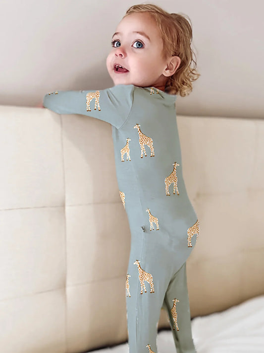 Dreamy Convertible Sleepsuit - Giraffes