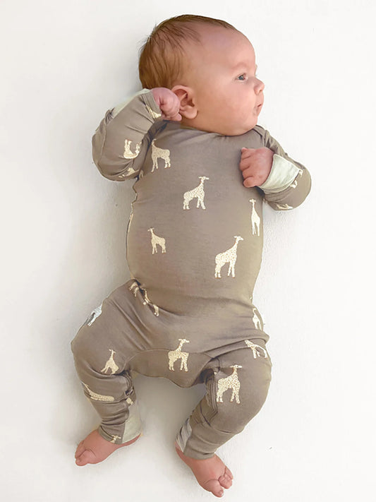 Dreamy Convertible Sleepsuit - Safari
