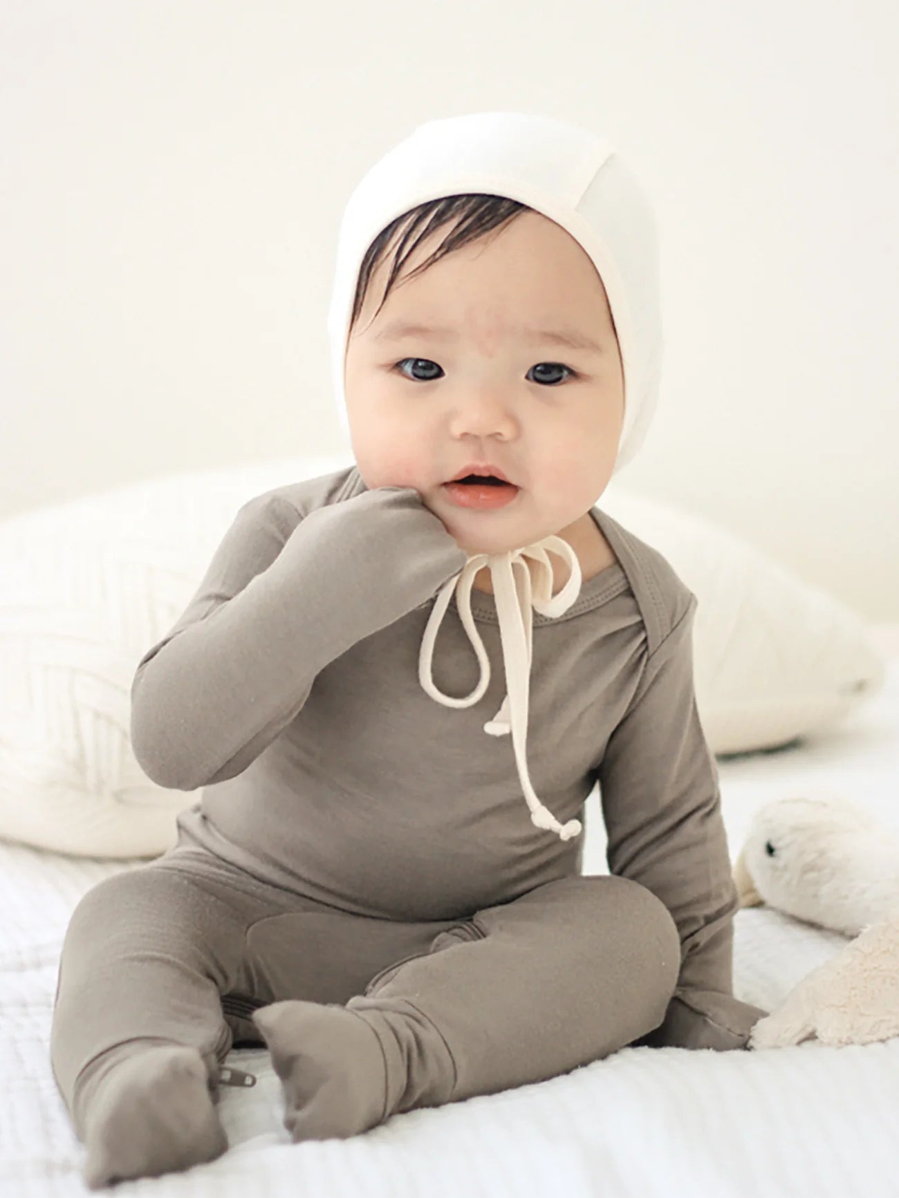 Dreamy Convertible Sleepsuit - Taupe