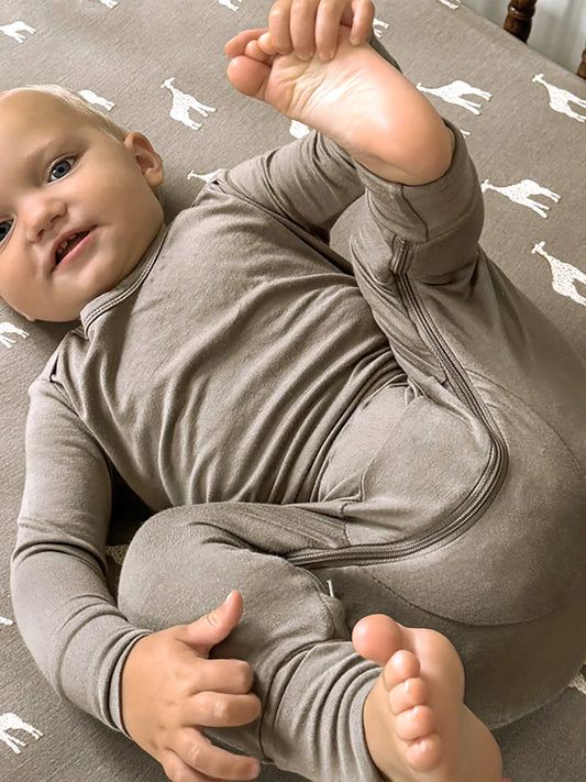 Dreamy Convertible Sleepsuit - Taupe