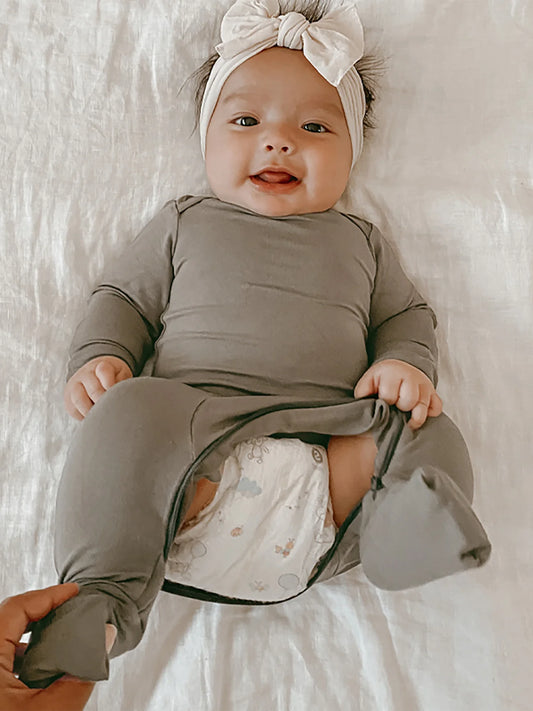Dreamy Convertible Sleepsuit - Taupe