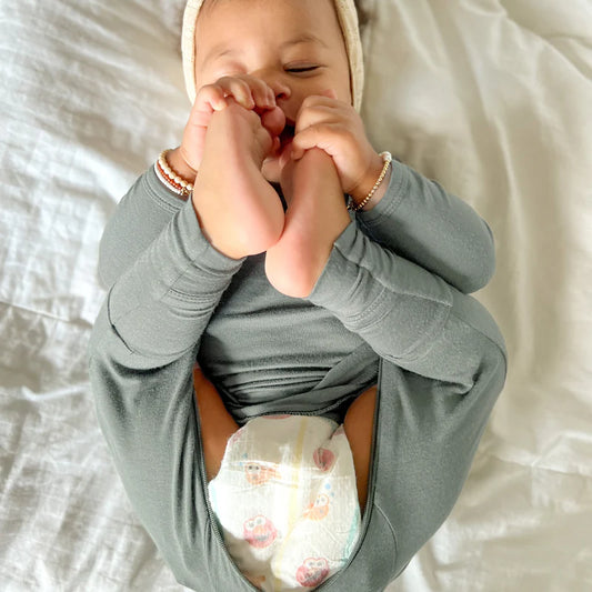 Dreamy Convertible Sleepsuit - Moss