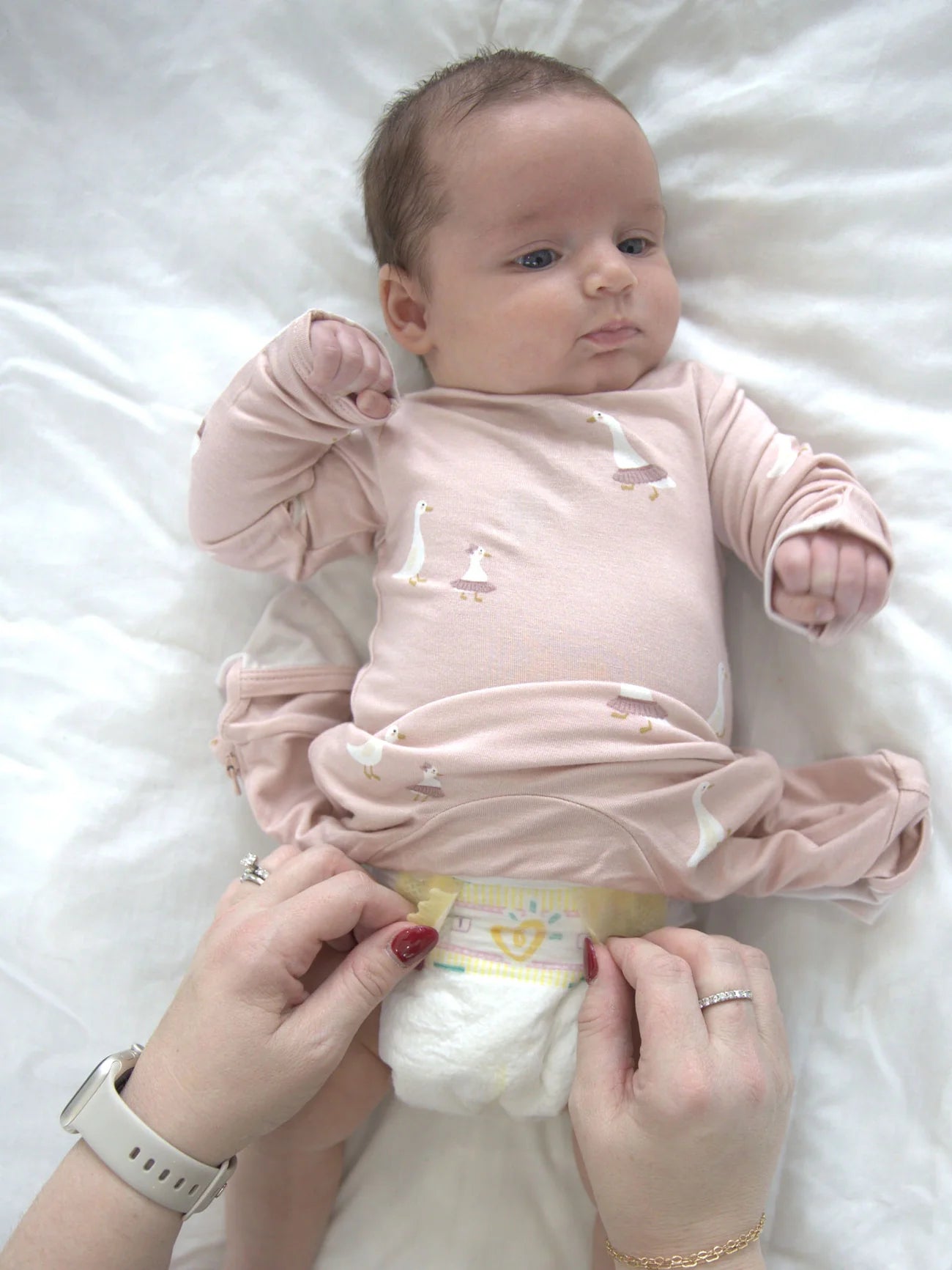 Dreamy Convertible Sleepsuit - Swans