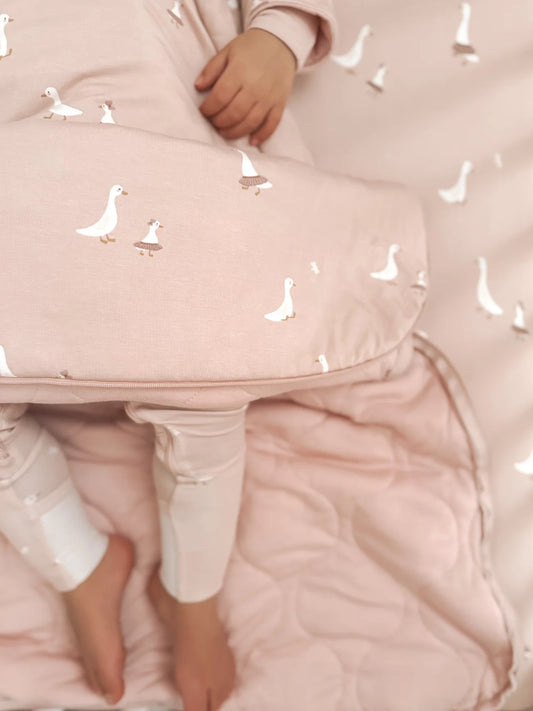 Long Sleeve Sleep Bag - Swans